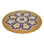 Floral Beaded Round Table Placemat (Multicolor)