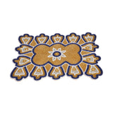 Floral Beaded Rectangular Table Placemat (Multicolor)