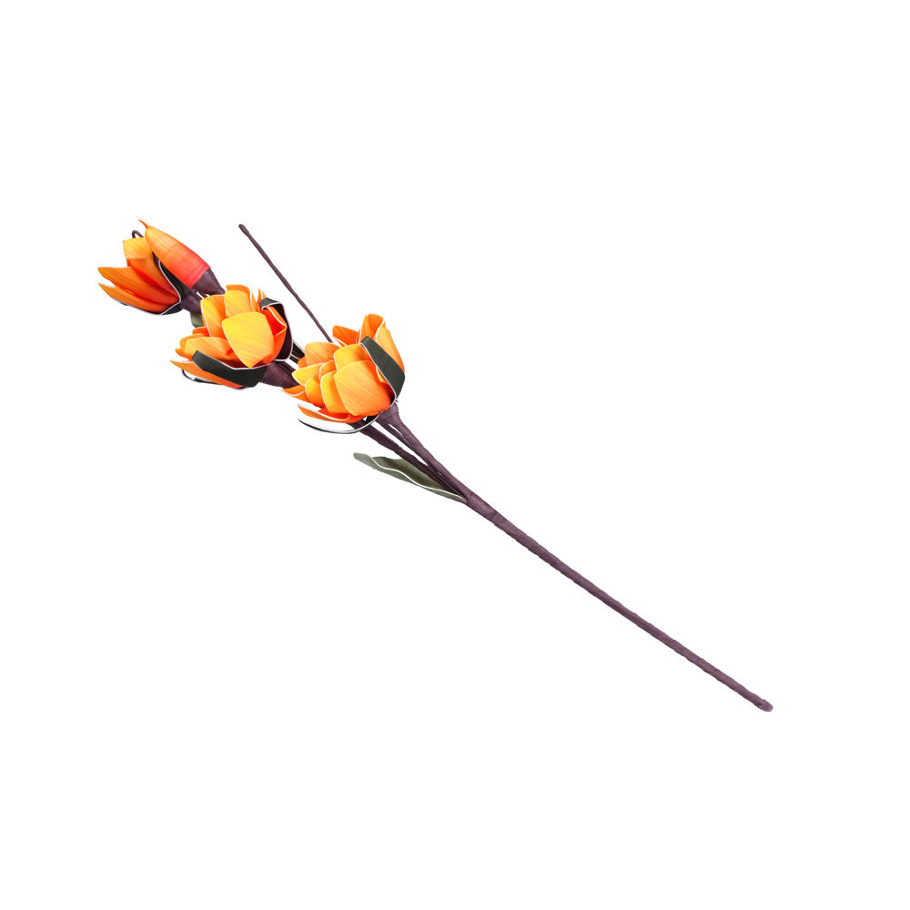 Artificial Lotus Flower Stick (Orange)