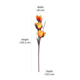 Artificial Lotus Flower Stick (Orange)