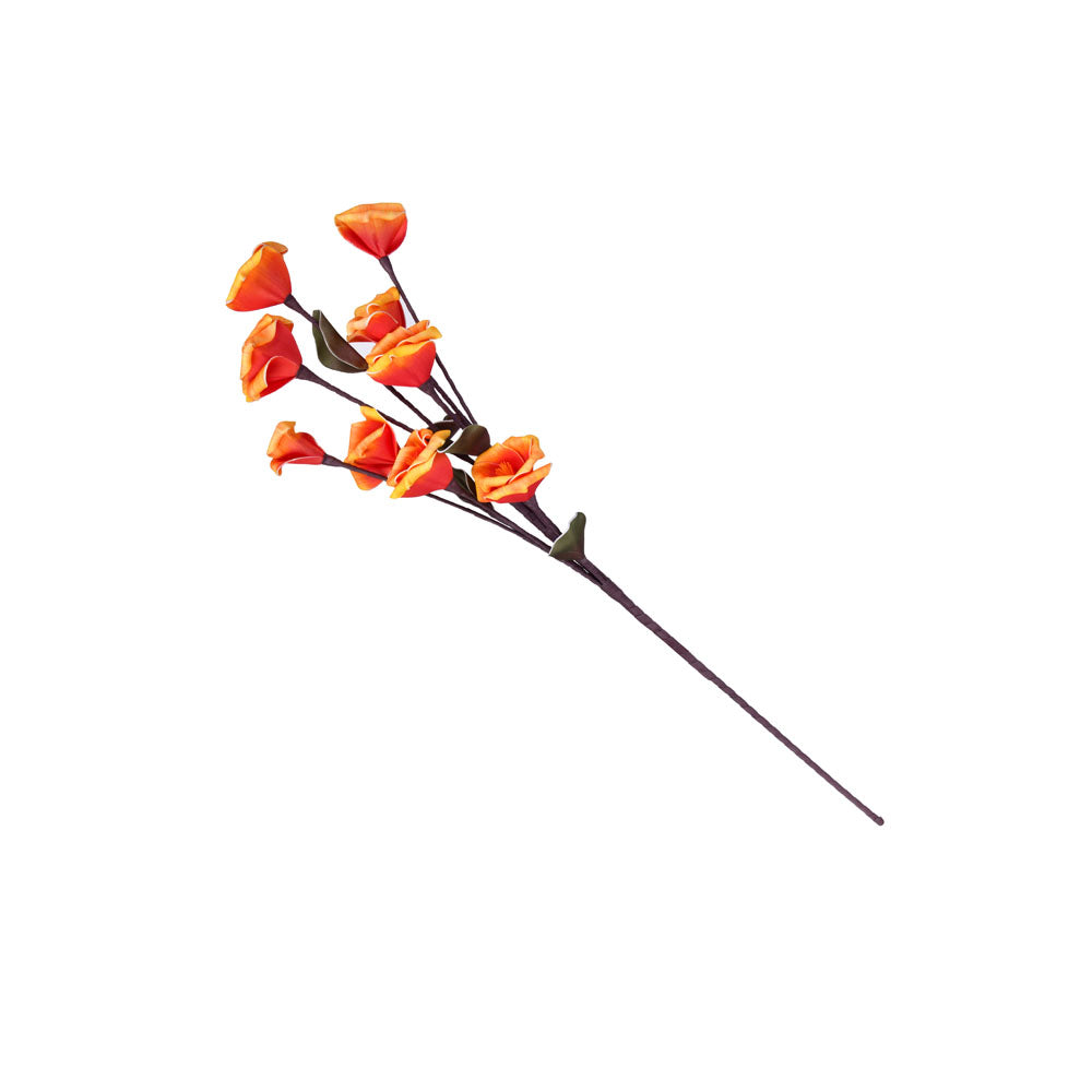 Artificial Mini Rose Flowers Bunch (Orange)