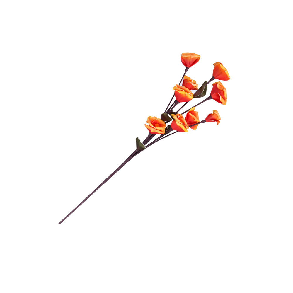 Artificial Mini Rose Flowers Bunch (Orange)