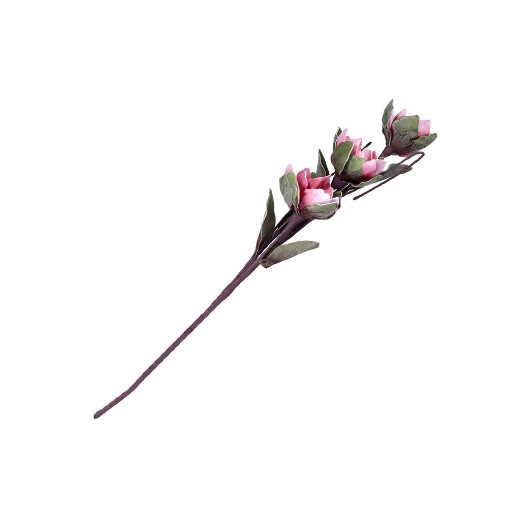 Artificial 3 Rose Flowers Stick (Pink)