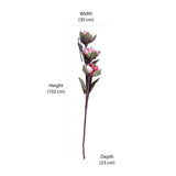 Artificial 3 Rose Flowers Stick (Pink)