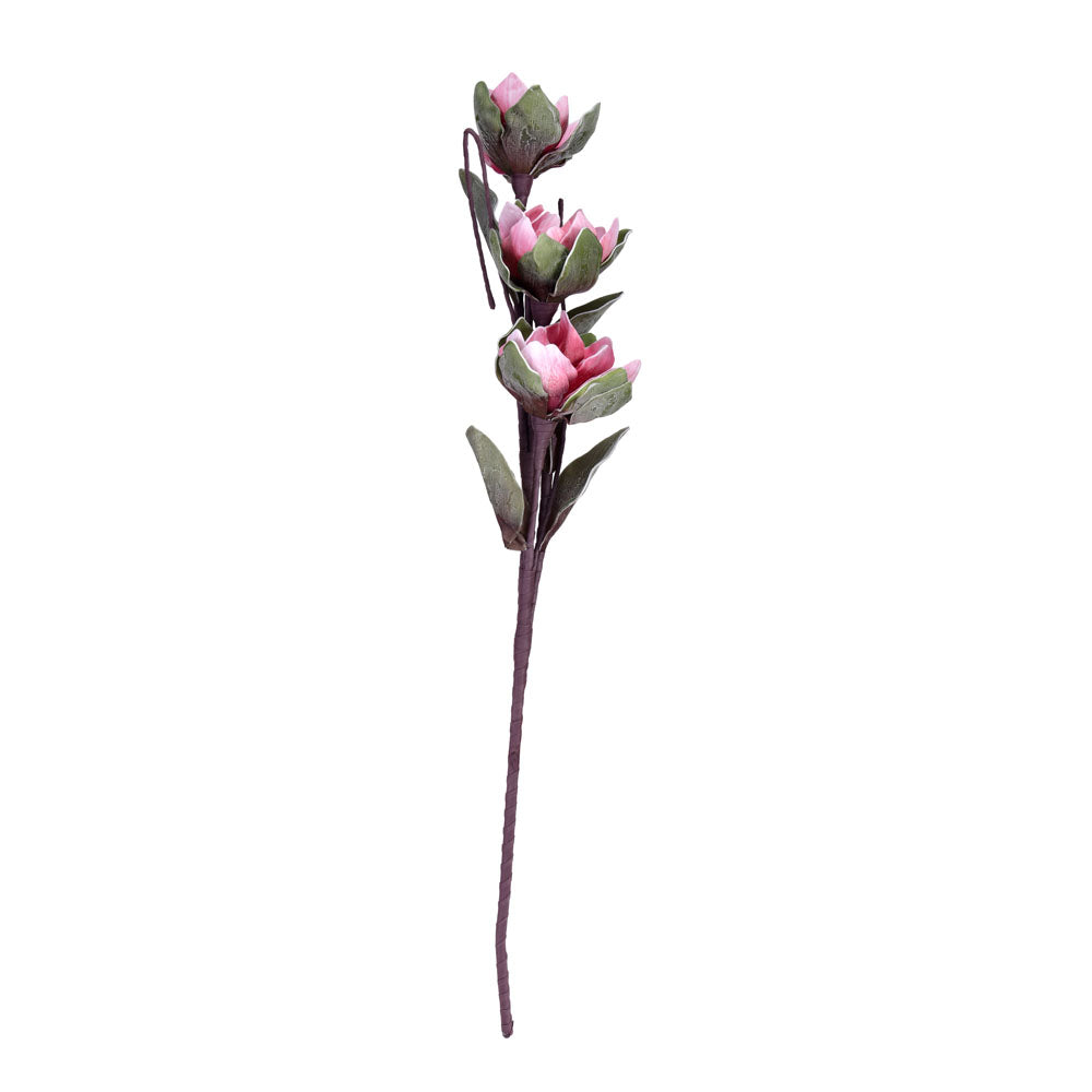 Artificial 3 Rose Flowers Stick (Pink)