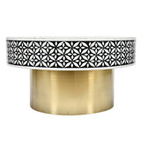 Ingrid Engineered Wood and Resin Top Center Table (Gold)