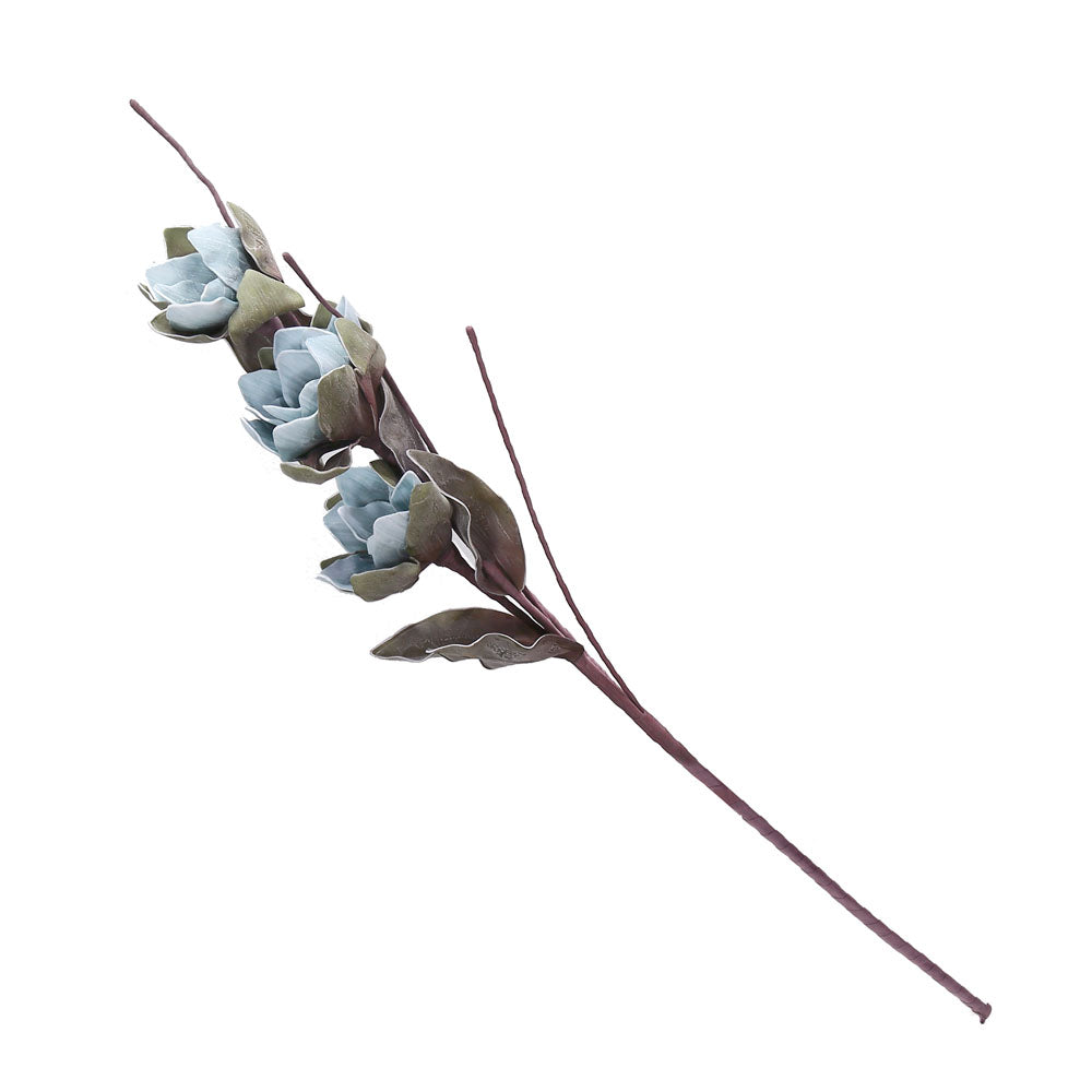 Artificial 3 Rose Flowers Stick (Blue)