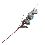 Artificial 3 Rose Flowers Stick (Blue)