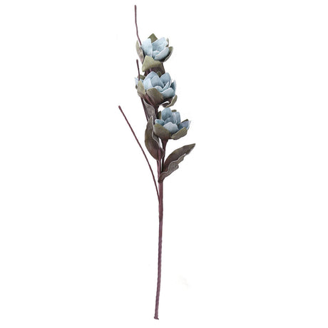 Artificial 3 Rose Flowers Stick (Blue)