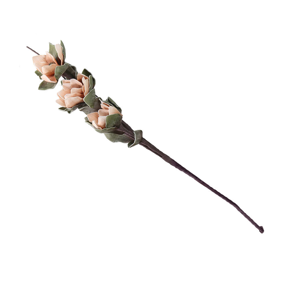 Artificial 3 Rose Flowers Stick (Beige)