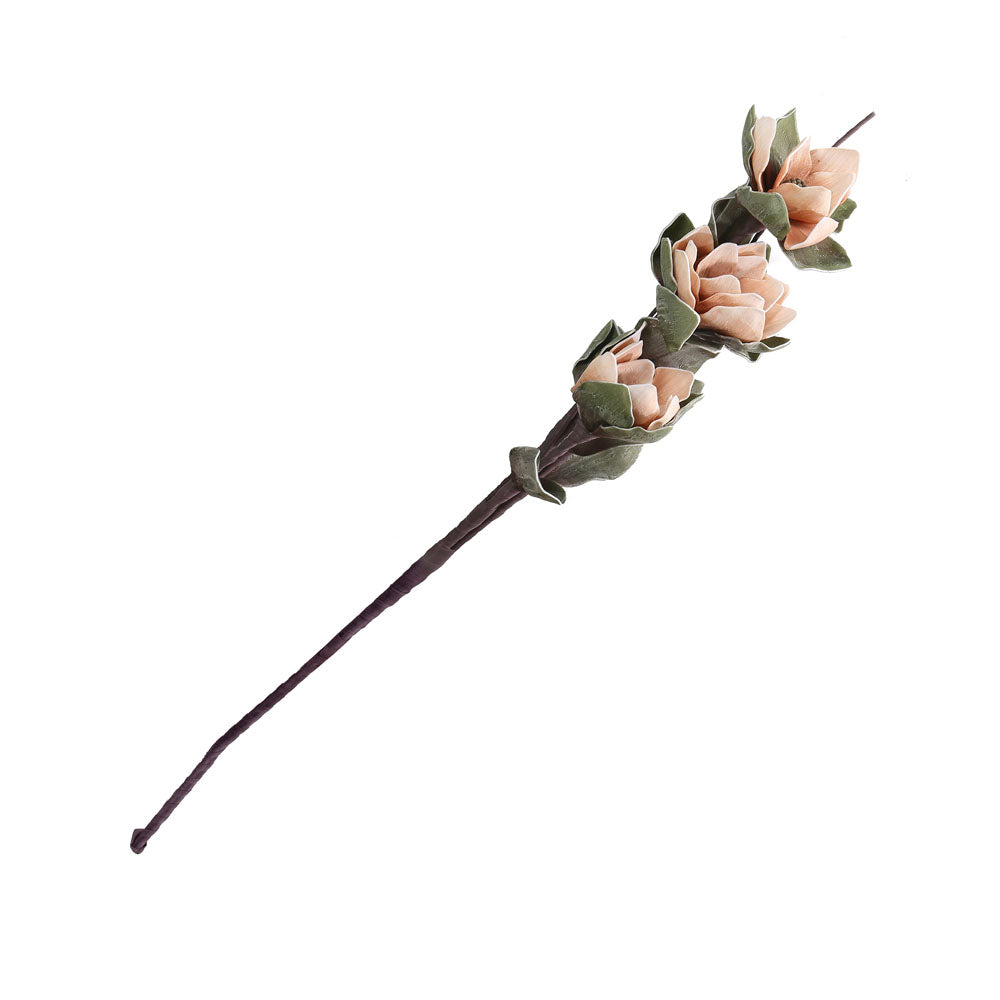 Artificial 3 Rose Flowers Stick (Beige)