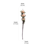 Artificial 3 Rose Flowers Stick (Beige)