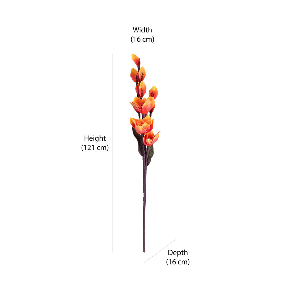 Artificial Magnolia Flower Stick (Orange)