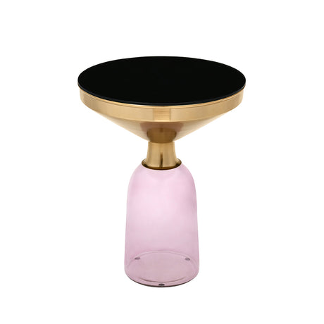 Apollo Glass Side Table (Pink)