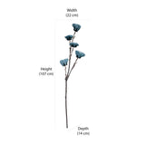 Artificial Carnation Flower Stick (Blue)