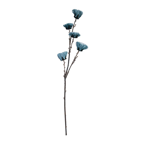 Artificial Carnation Flower Stick (Blue)