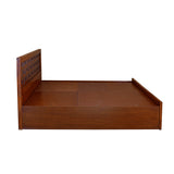 Hedron King Bed With Box Storage (Antique Cherry)