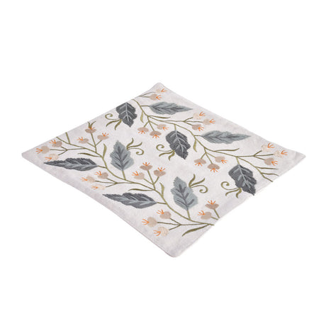 Decorative Leaf Design Cotton Trivet (Multicolor)