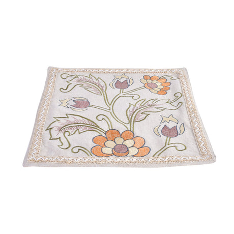 Decorative Floral Cotton Trivet (Multicolor)