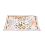 Leaf Design Cotton Rectangular Table Placemat (Multicolor)