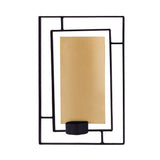 Decorative Rectangular Iron Wall Sconce (Black & Gold)