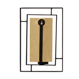 Decorative Rectangular Iron Wall Sconce (Black & Gold)