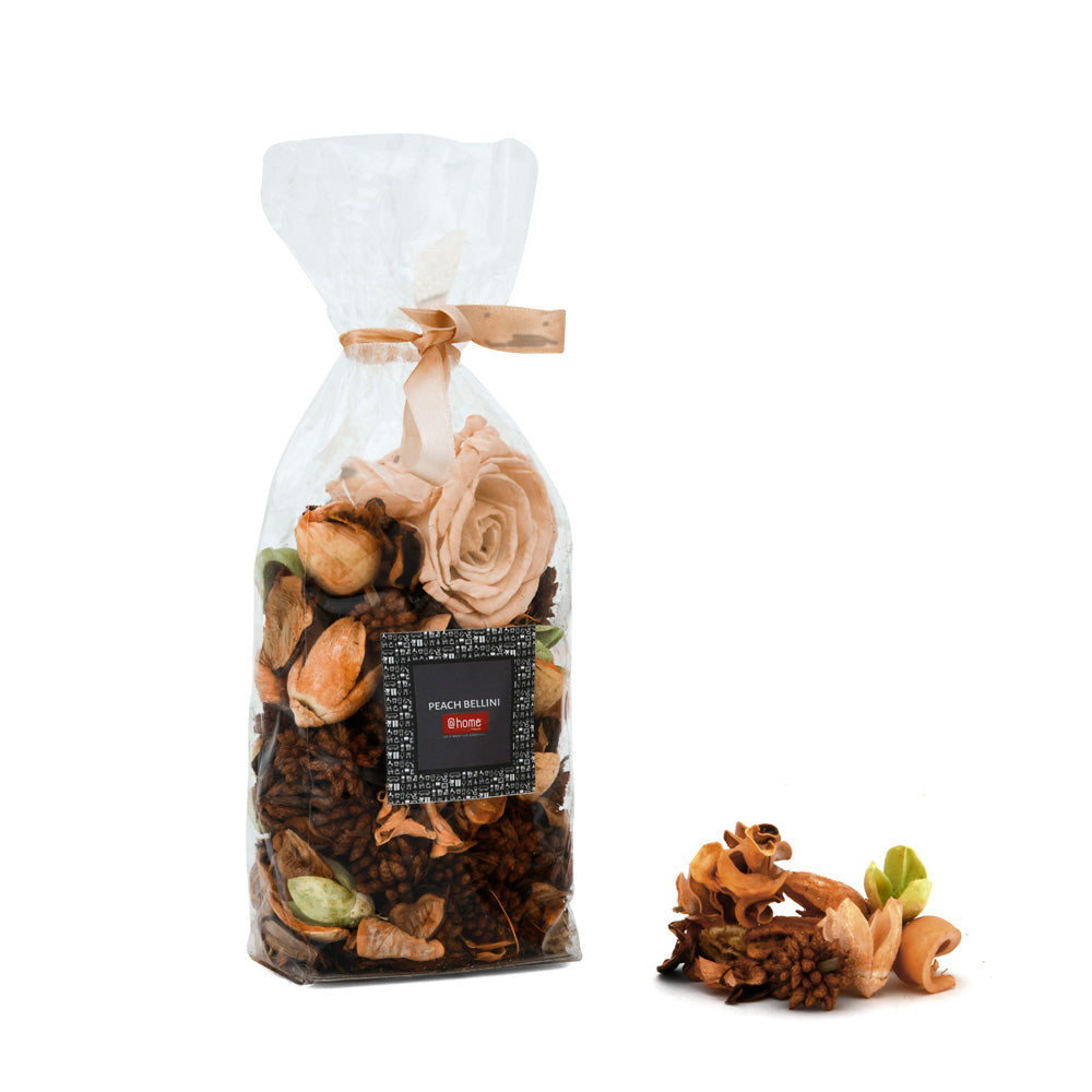 Peach Bellini Fragrance Dried Flowers and Leaves Potpourri Pouch 125 gm (Peach)