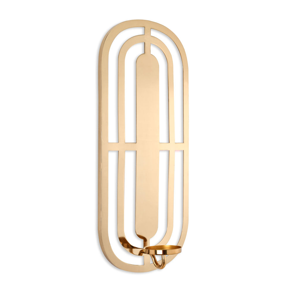 Decorative Oval Arch Iron Wall Sconce (Gold)