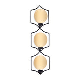 Decorative Three Hexagones Iron Wall Sconce (Black & Gold)