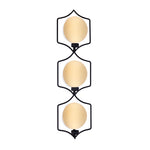 Decorative Three Hexagones Iron Wall Sconce (Black & Gold)