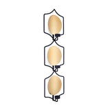 Decorative Three Hexagones Iron Wall Sconce (Black & Gold)