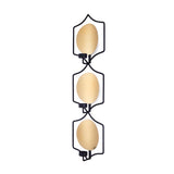 Decorative Three Hexagones Iron Wall Sconce (Black & Gold)