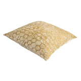 Honeycomb Embroidered Pattern 16" x 16" Cushion Cover (Gold)