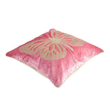 Butterfly Embroidered 16" x 16" Cushion Cover (Pink)