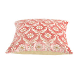 Floral Embroidered 16" x 16" Cushion Cover (Pink & White)