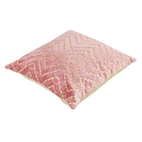 Zig Zag Embroidered 16" x 16" Cushion Cover (Pink)