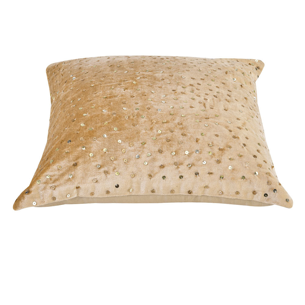 Sequin Dots 16" x 16" Cushion Cover (Gold)