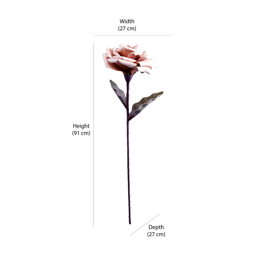 Artificial Rose Flower Stick (Beige)