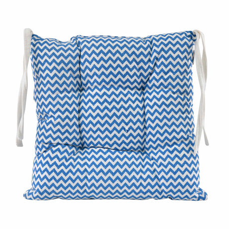 Abstract Soft 16" x 16" Square Chair Pad (Blue)