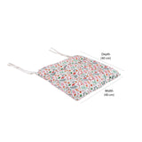 Floral Soft 16" x 16" Square Chair Pad (Multicolor)