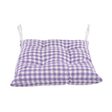 Checkered Soft 16" x 16" Square Chair Pad (Purple)