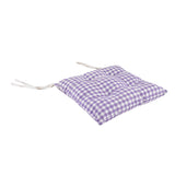 Checkered Soft 16" x 16" Square Chair Pad (Purple)