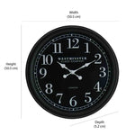 Vintage Look Round Analog Wall Clock (Black & White)