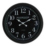 Vintage Look Round Analog Wall Clock (Black & White)