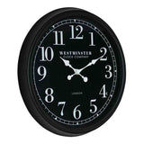 Vintage Look Round Analog Wall Clock (Black & White)