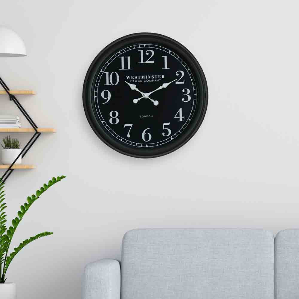 Nilkamal Vintage Look Round Analog Wall Clock Black White