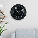 Vintage Look Round Analog Wall Clock (Black & White)