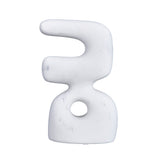 Abstract Hook Marble Finish Polyresin Table Decor Showpiece (White)