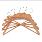 Wooden Cloth Hanger Set of 5 (Brown)