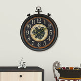 Nilkamal Vintage Look Gear Analog Wall Clock Black